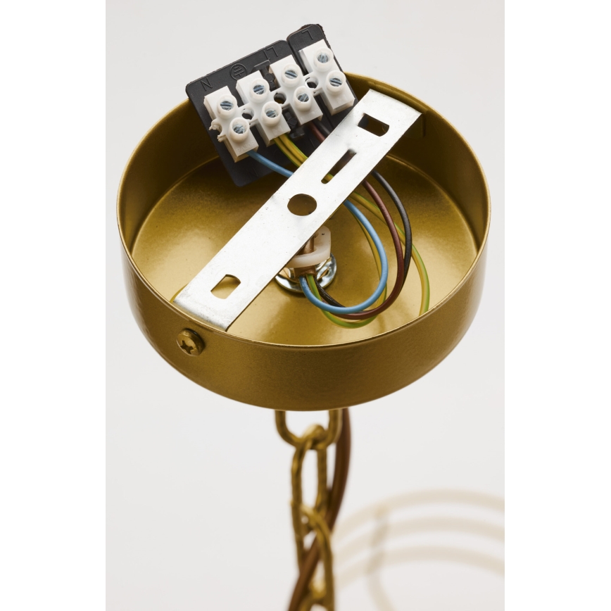 Jupiter 2094 - Lestenec na verigi ARTHUR 5xE27/15W/230V modra/zlata