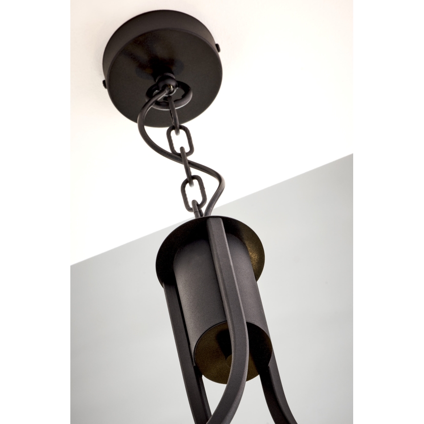 Jupiter 2103 - Lestenec na verigi ARTHUR 3xE27/15W/230V bela/črna/marmorni dekor