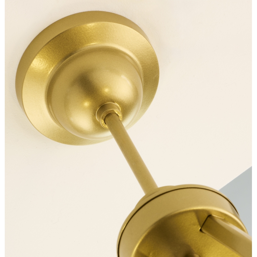 Jupiter 2110 - Stropni lestenec na drogu KASZMIR 5xE27/15W/230V bela/zlata/marmorni dekor