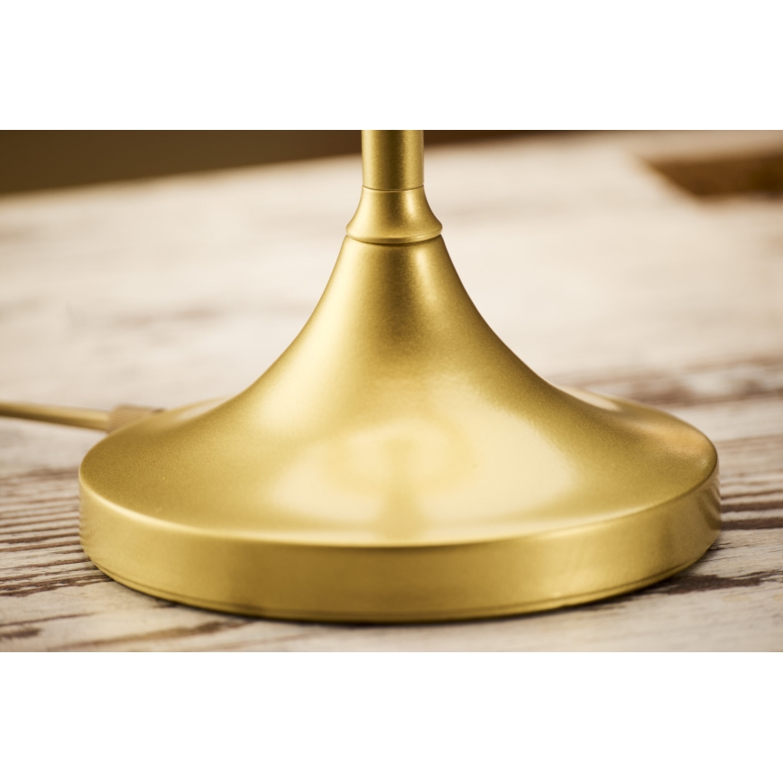 Jupiter 2112 - Namizna svetilka KASZMIR 1xE27/15W/230V bela/zlata/marmorni dekor