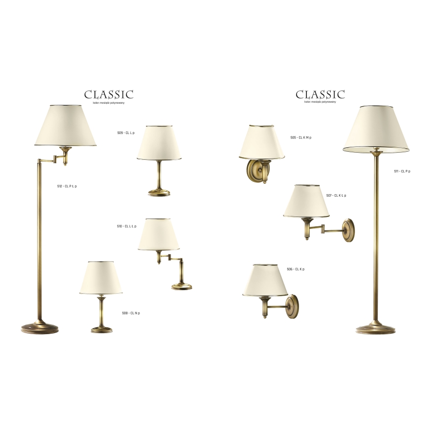 Jupiter 505 CL K M p - Stenska svetilka CLASSIC E27/60W/230V