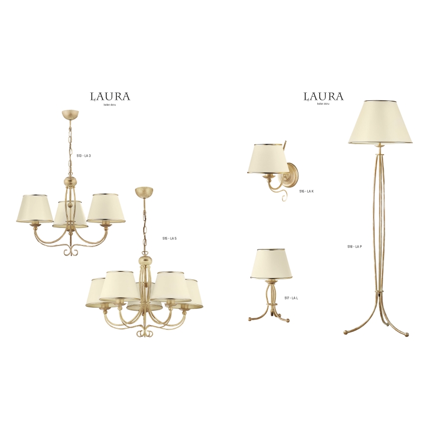 Jupiter 515 - LA-5-E - Lestenec obesni veriga LAURA 5xE27/60W/230V