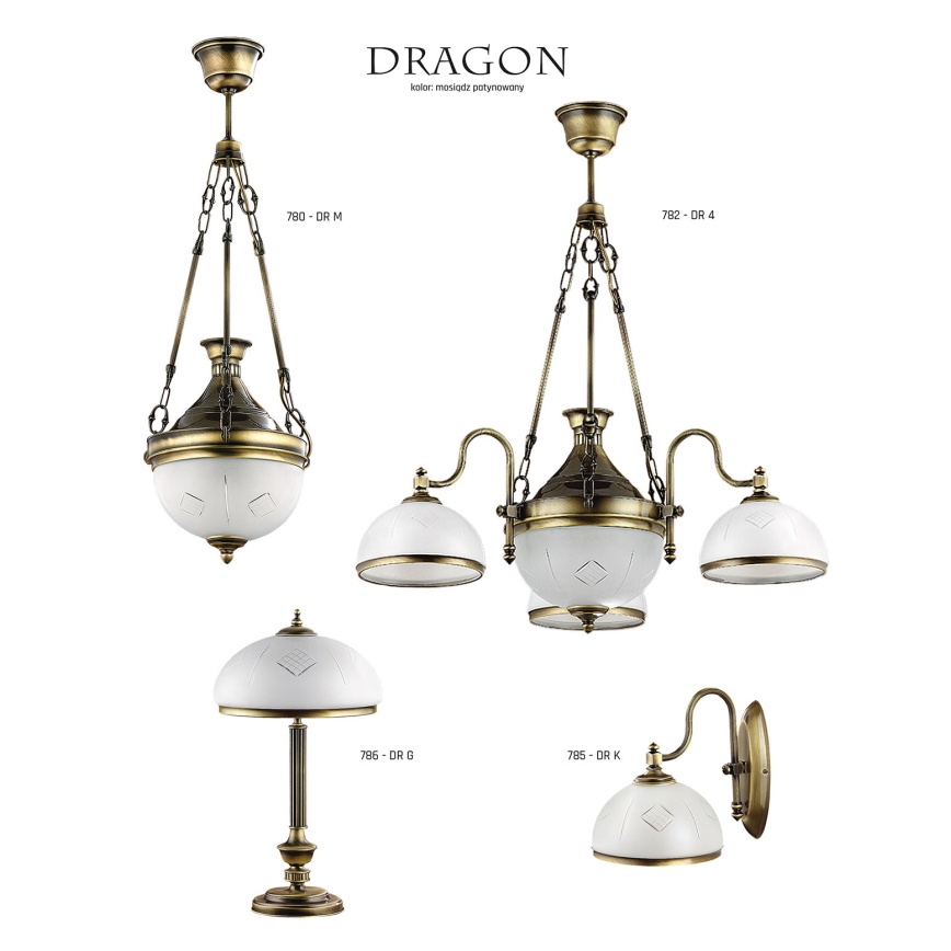 Jupiter 782-DR4 - Lestenec obesni DRAGON 4xE27/60W/230V