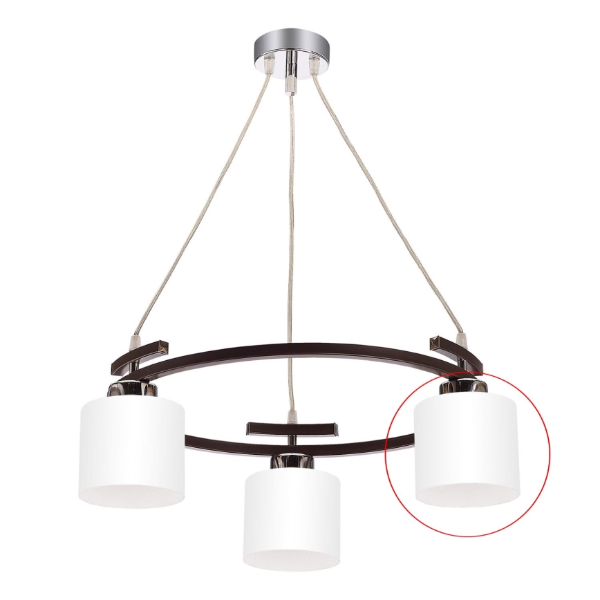 Jupiter - Nadomestno steklo za lestence BASCO E27 premera 13 cm, bela