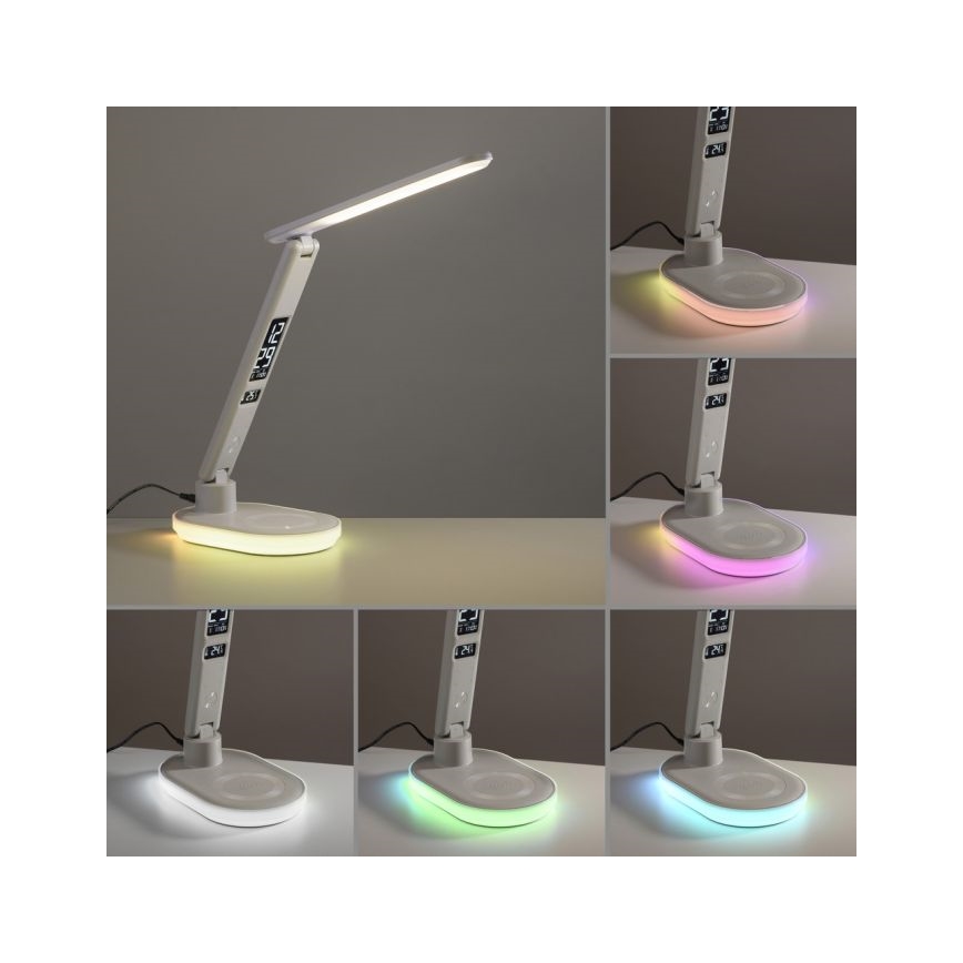 JUST LIGHT. 11018-16 - LED RGBW Touch svetilka z brezžičnim polnjenjem TINA LED/4W/230V bela
