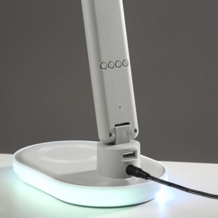 JUST LIGHT. 11018-16 - LED RGBW Touch svetilka z brezžičnim polnjenjem TINA LED/4W/230V bela