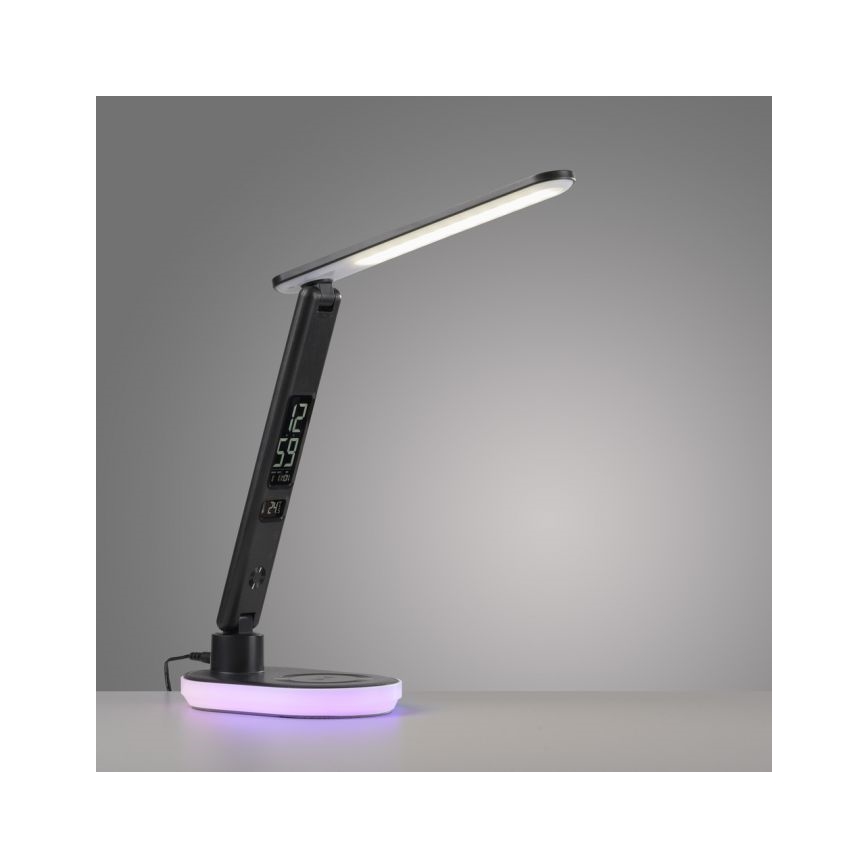 JUST LIGHT. 11018-18 - LED RGBW Dimmabilna Touch Namizna Lamp s Brezžičnim Polnjenjem TINA LED/4W/230V Črna