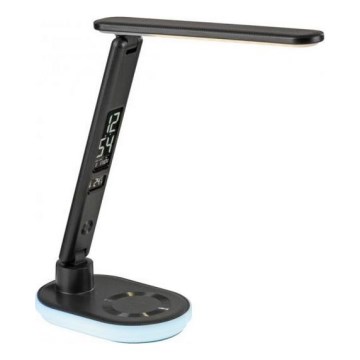 JUST LIGHT. 11018-18 - LED RGBW Dimmabilna Touch Namizna Lamp s Brezžičnim Polnjenjem TINA LED/4W/230V Črna