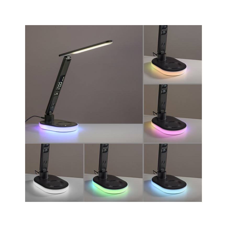 JUST LIGHT. 11018-18 - LED RGBW LED Zatemnitvena namizna svetilka na dotik z brezžičnim polnjenjem TINA LED/4W/230V