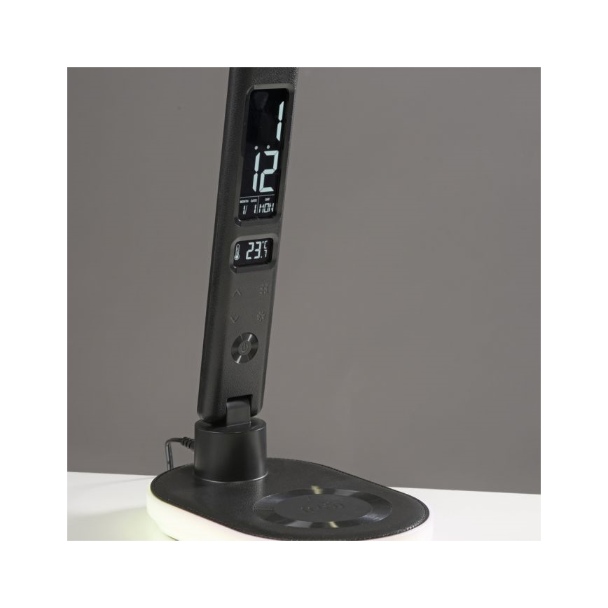 JUST LIGHT. 11018-18 - LED RGBW dotikna namizna svetilka s funkcijo zatemnitve in brezžičnim polnjenjem TINA LED/4W/230V črna