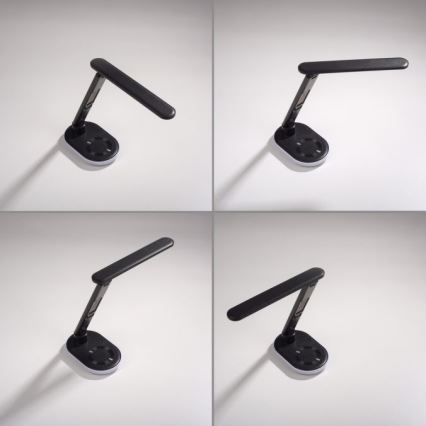 JUST LIGHT. 11018-18 - LED RGBW dotikna namizna svetilka s funkcijo zatemnitve in brezžičnim polnjenjem TINA LED/4W/230V črna