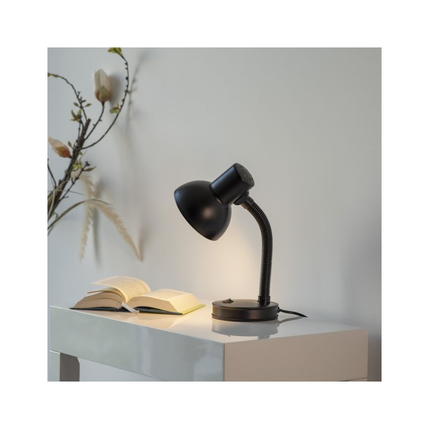 JUST LIGHT. 11080-18 - Fleksibilna namizna svetilka FLEXI 1xE27/25W/230V črna