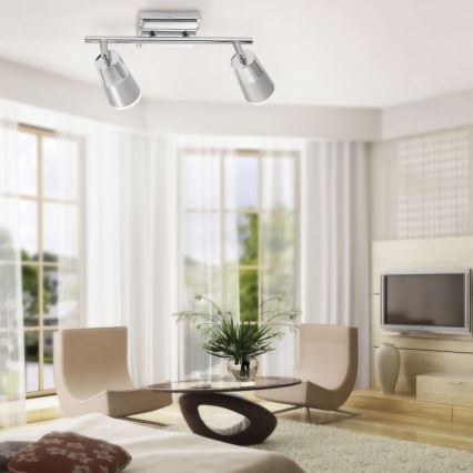 JUST LIGHT. 11229-17 - LED Reflektor DALLI 2xLED/3,5W/230V sijajni krom