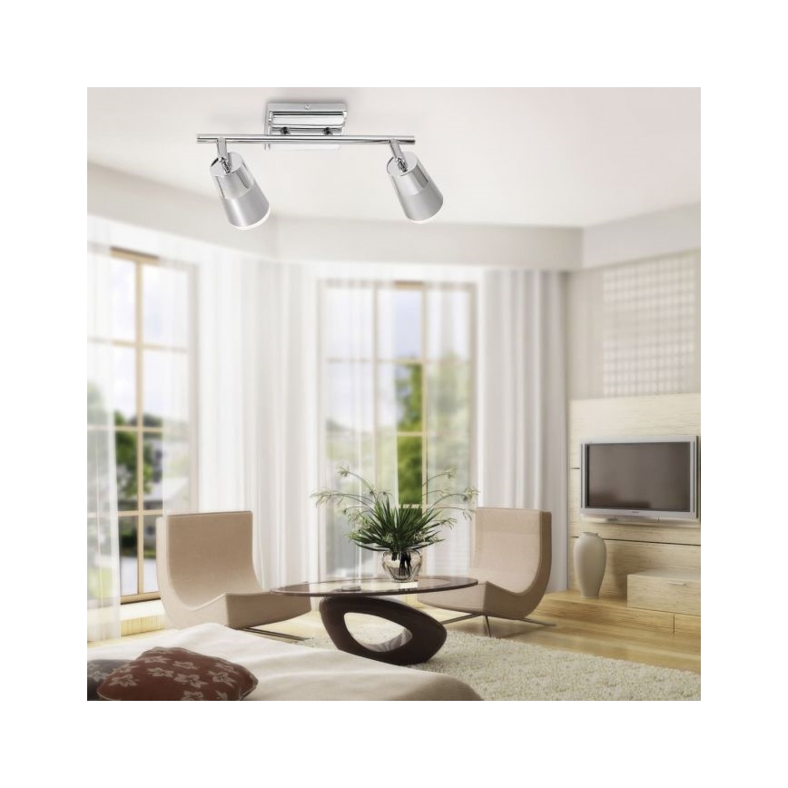 JUST LIGHT. 11229-17 - LED Reflektor DALLI 2xLED/3,5W/230V sijajni krom