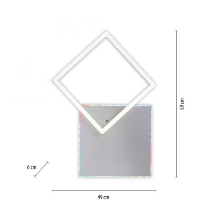 JUST LIGHT. 11327-95 - LED RGBW Zatemnitvena stropna svetilka RENDA LED/31W/230V 2700-5000K + Daljinski upravljalnik