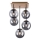 JUST LIGHT. 11395-79 - Lestenec na drogu WIDOW 5xE14/25W/230V hrast