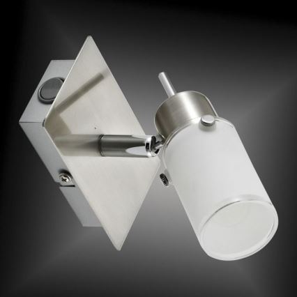 JUST LIGHT. 11931-55 - LED Stenski reflektor MAX 1xGU10/4W/230V mat krom