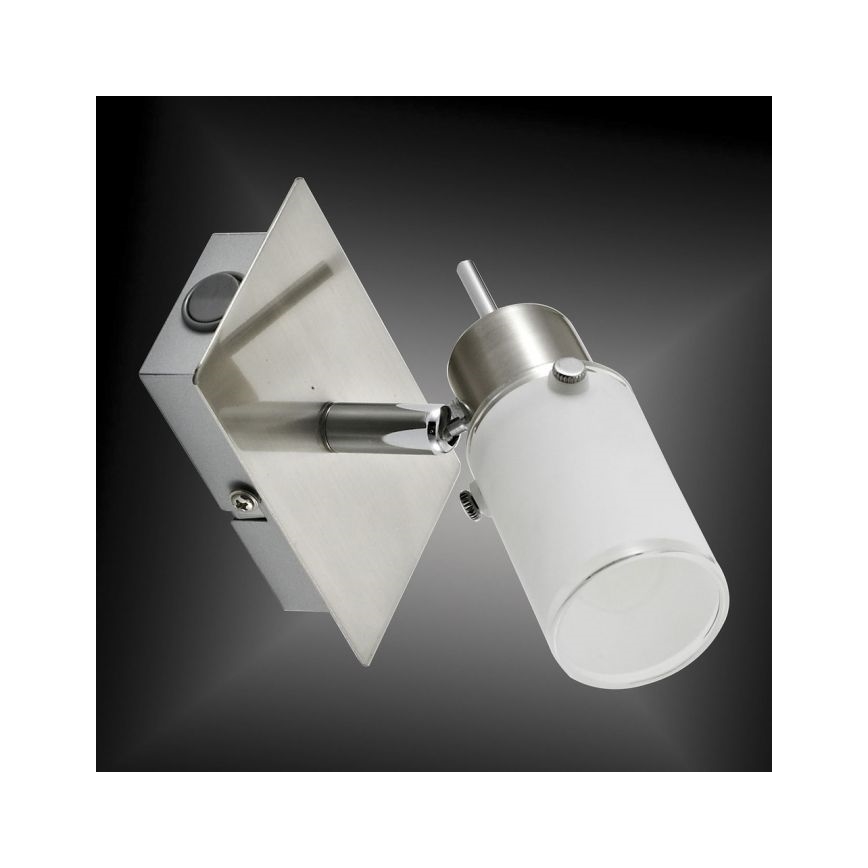 JUST LIGHT. 11931-55 - LED Stenski reflektor MAX 1xGU10/4W/230V mat krom