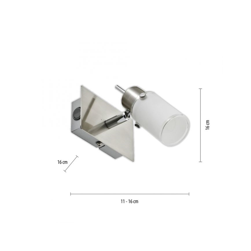 JUST LIGHT. 11931-55 - LED Stenski reflektor MAX 1xGU10/4W/230V mat krom
