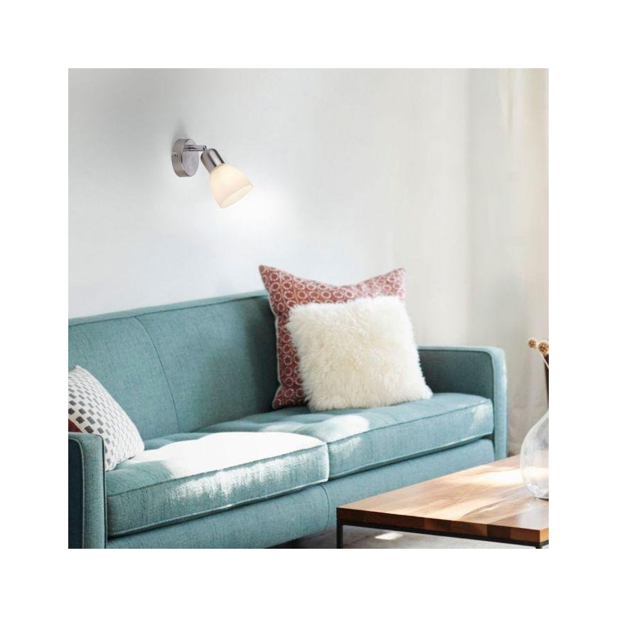 JUST LIGHT. 11951-55 - Stenski reflektor KARO 1xE14/40W/230V mat krom