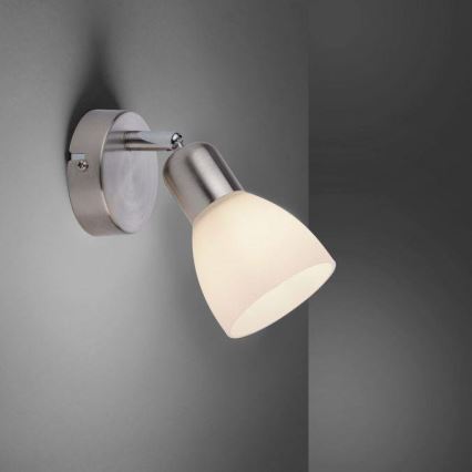 JUST LIGHT. 11951-55 - Stenski reflektor KARO 1xE14/40W/230V mat krom