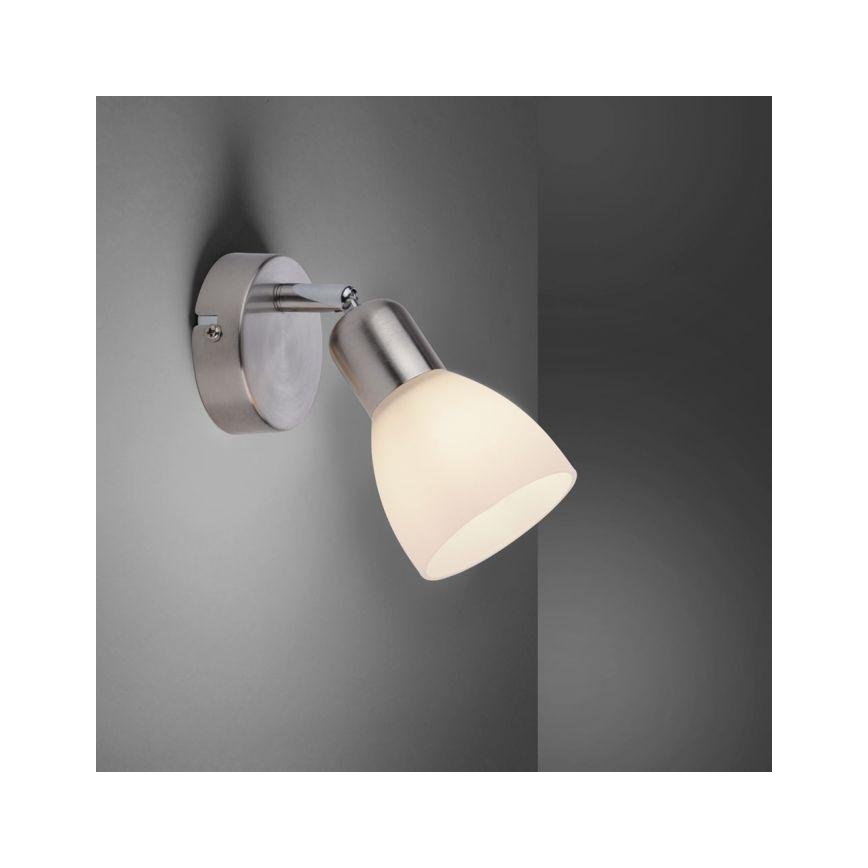 JUST LIGHT. 11951-55 - Stenski reflektor KARO 1xE14/40W/230V mat krom