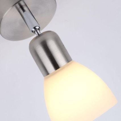 JUST LIGHT. 11951-55 - Stenski reflektor KARO 1xE14/40W/230V mat krom