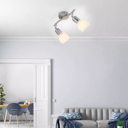 JUST LIGHT. 11952-55 - Smerna svetilka KARO 2xE14/40W/230V matni krom