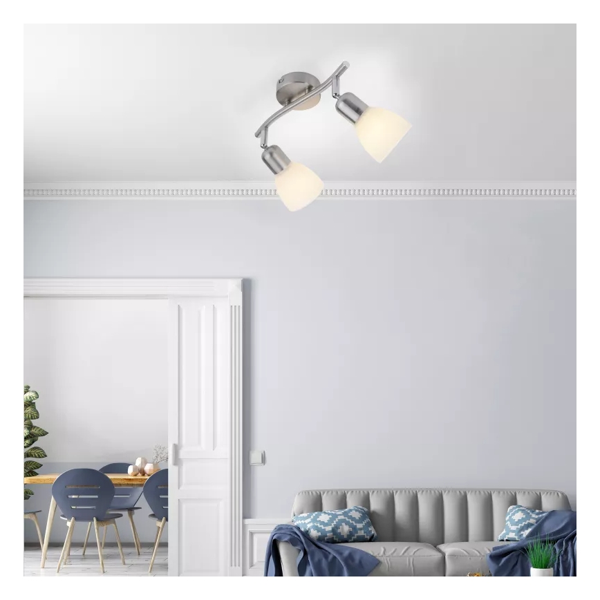 JUST LIGHT. 11952-55 - Smerna svetilka KARO 2xE14/40W/230V matni krom