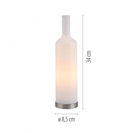 JUST LIGHT. 14006-16 - Namizna svetilka BOTTLE 1xE14/25W/230V bela