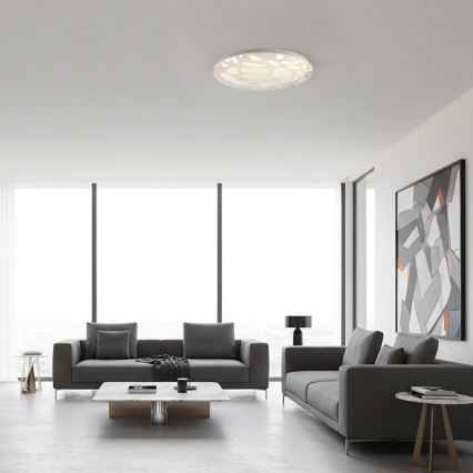 JUST LIGHT. 14009-16 - Zatemnljivo LED stropno svetilo ART PLAFO LED/20W/230V 2700-6500K, Ø 38 cm, belo + z daljinskim upravljalnikom