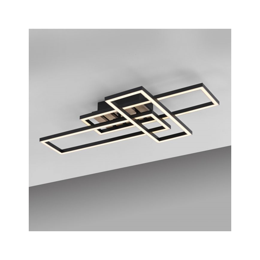 JUST LIGHT. 14051-79 - LED stropna svetilka AKUSTIKA LED/20,5W/230V hrast/črna