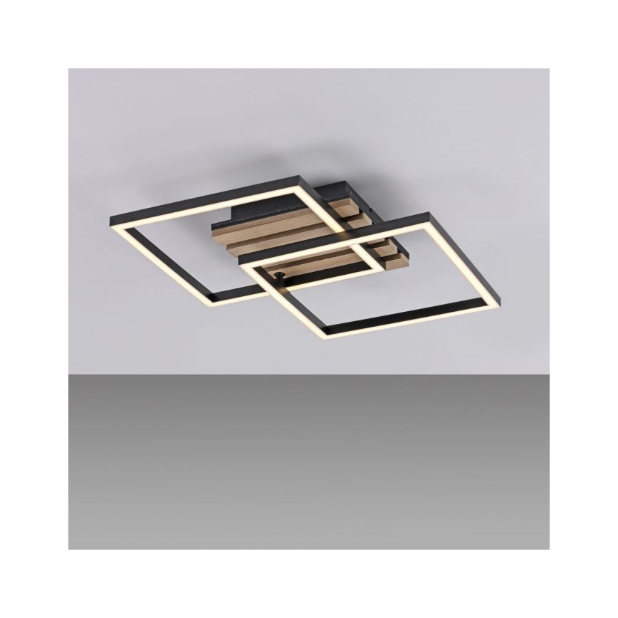 JUST LIGHT. 14053-79 - LED stropna svetilka AKUSTIKA LED/15W/230V hrast/črna