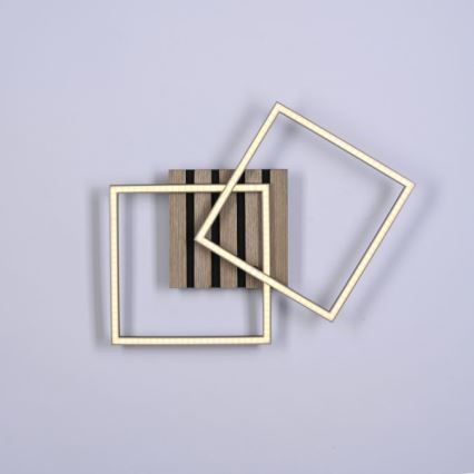 JUST LIGHT. 14053-79 - LED stropna svetilka AKUSTIKA LED/15W/230V hrast/črna