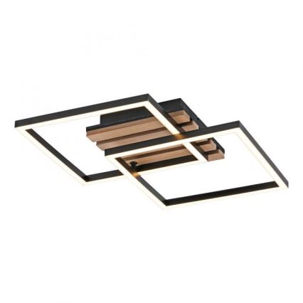 JUST LIGHT. 14053-79 - LED stropna svetilka AKUSTIKA LED/15W/230V hrast/črna