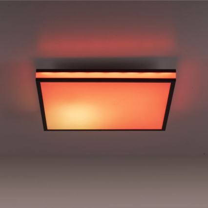 JUST LIGHT. 14110-18 - LED RGBW Zatemnitvena stropna svetilka MARIO BLACK LED/19,5W/230V 2700-5000K + Daljinski upravljalnik