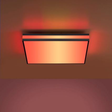 JUST LIGHT. 14110-18 - LED RGBW Zatemnitvena stropna svetilka MARIO BLACK LED/19,5W/230V 2700-5000K + Daljinski upravljalnik