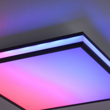 JUST LIGHT. 14110-18 - LED RGBW Zatemnitvena stropna svetilka MARIO BLACK LED/19,5W/230V 2700-5000K + Daljinski upravljalnik