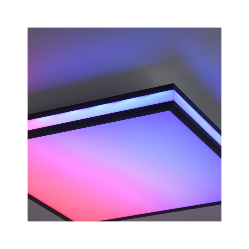 JUST LIGHT. 14110-18 - LED RGBW Zatemnitvena stropna svetilka MARIO BLACK LED/19,5W/230V 2700-5000K + Daljinski upravljalnik
