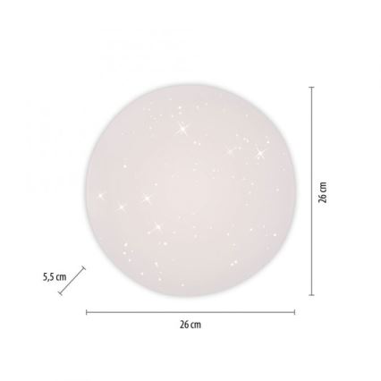 JUST LIGHT. 14275-16 - LED Stropna svetilka URANUS LED/10W/230V pr. 26 cm bela