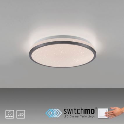 JUST LIGHT. 14293-18 - LED Zatemnitvena stropna svetilka KYLE LED/10W/230V pr. 28 cm črna