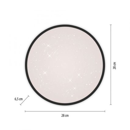 JUST LIGHT. 14293-18 - LED Zatemnitvena stropna svetilka KYLE LED/10W/230V pr. 28 cm črna