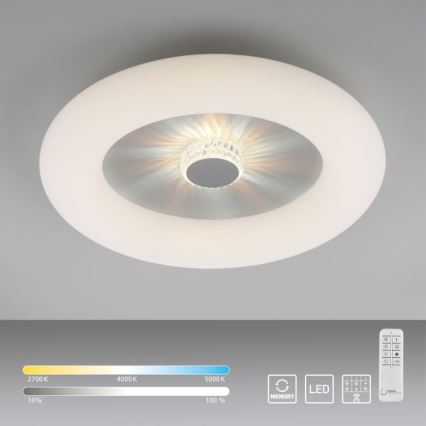 JUST LIGHT. 14383-16 - LED Zatemnitvena stropna svetilka VERTIGO LED/26W/230V 2700-5000K bela + Daljinski upravljalnik