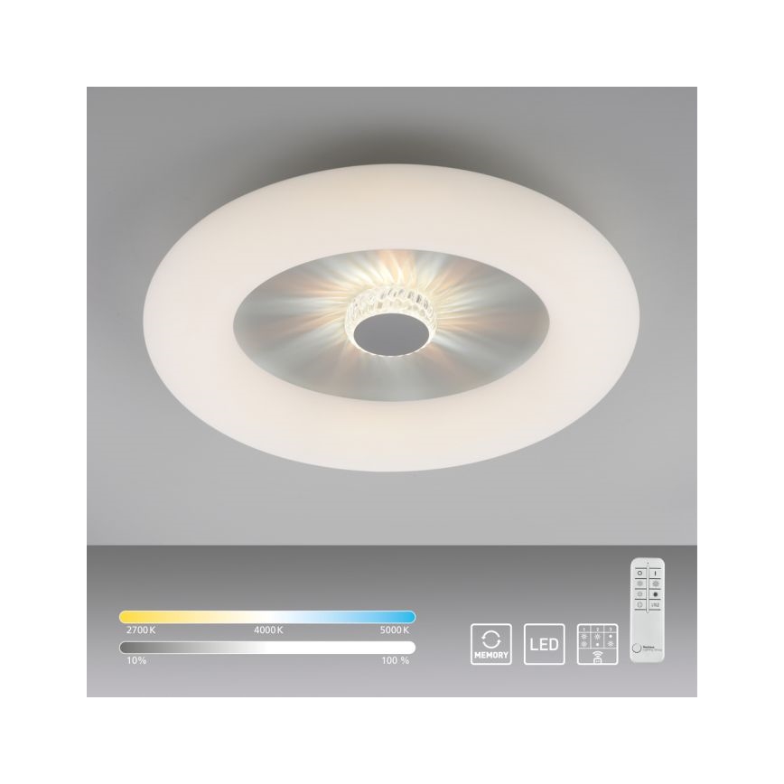 JUST LIGHT. 14383-16 - LED Zatemnitvena stropna svetilka VERTIGO LED/26W/230V 2700-5000K bela + Daljinski upravljalnik
