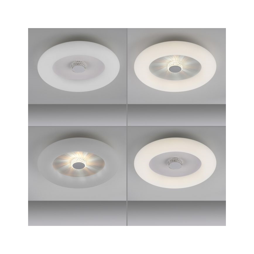 JUST LIGHT. 14383-16 - LED Zatemnitvena stropna svetilka VERTIGO LED/26W/230V 2700-5000K bela + Daljinski upravljalnik