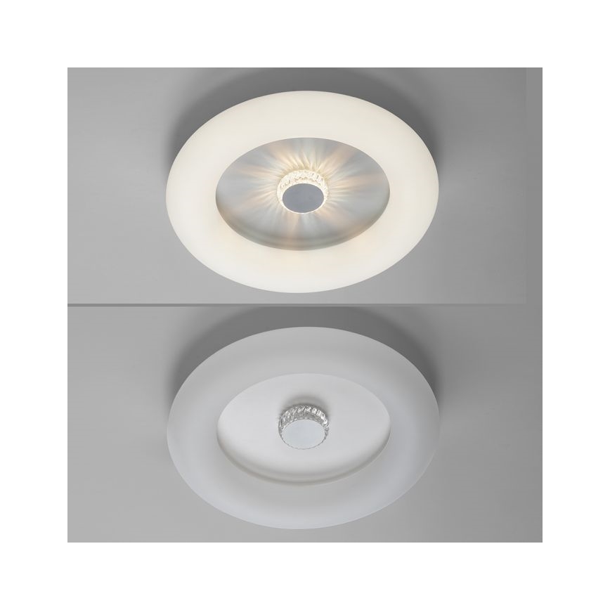 JUST LIGHT. 14383-16 - LED Zatemnitvena stropna svetilka VERTIGO LED/26W/230V 2700-5000K bela + Daljinski upravljalnik