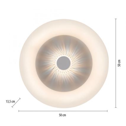 JUST LIGHT. 14383-16 - LED Zatemnitvena stropna svetilka VERTIGO LED/26W/230V 2700-5000K bela + Daljinski upravljalnik