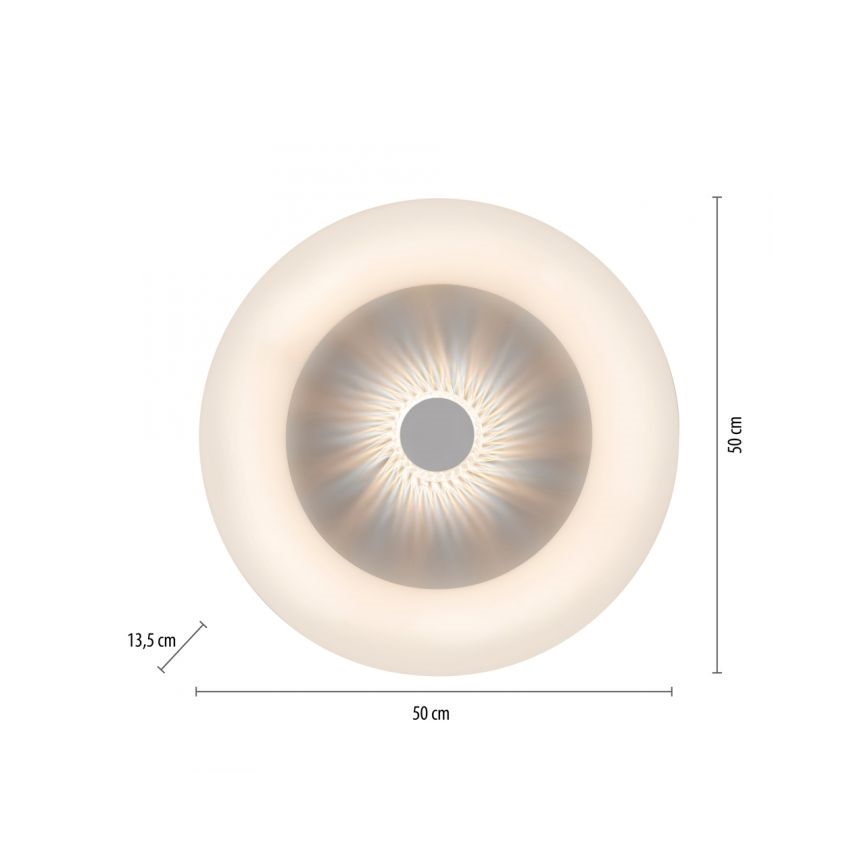 JUST LIGHT. 14383-16 - LED Zatemnitvena stropna svetilka VERTIGO LED/26W/230V 2700-5000K bela + Daljinski upravljalnik
