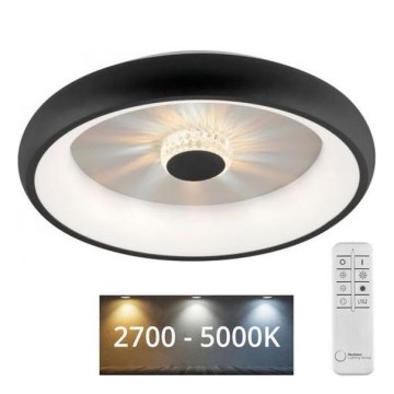 JUST LIGHT. 14384-18 - LED Zatemnitvena stropna svetilka VERTIGO LED/29W/230V 2700-5000K črna + Daljinski upravljalnik