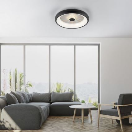 JUST LIGHT. 14384-18 - LED Zatemnitvena stropna svetilka VERTIGO LED/29W/230V 2700-5000K črna + Daljinski upravljalnik